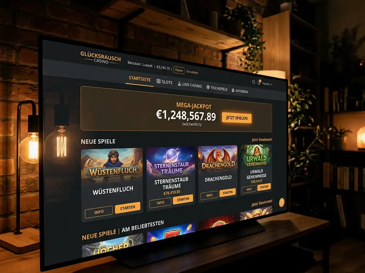 Lobby von Vlad mit Slots, Live-Casino und Tischspielen